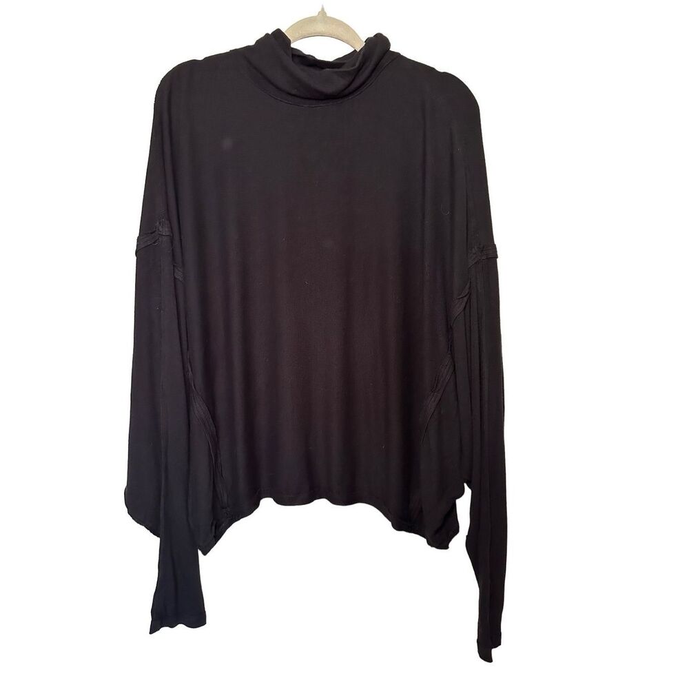 We The Free Women's Black Ribbed Turtleneck Pullover Sz M